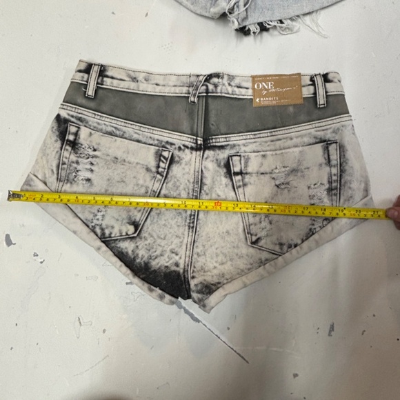 One Teaspoon Jean Shorts Bandits size 30 button fly low rise relaxed fit - Picture 6 of 12